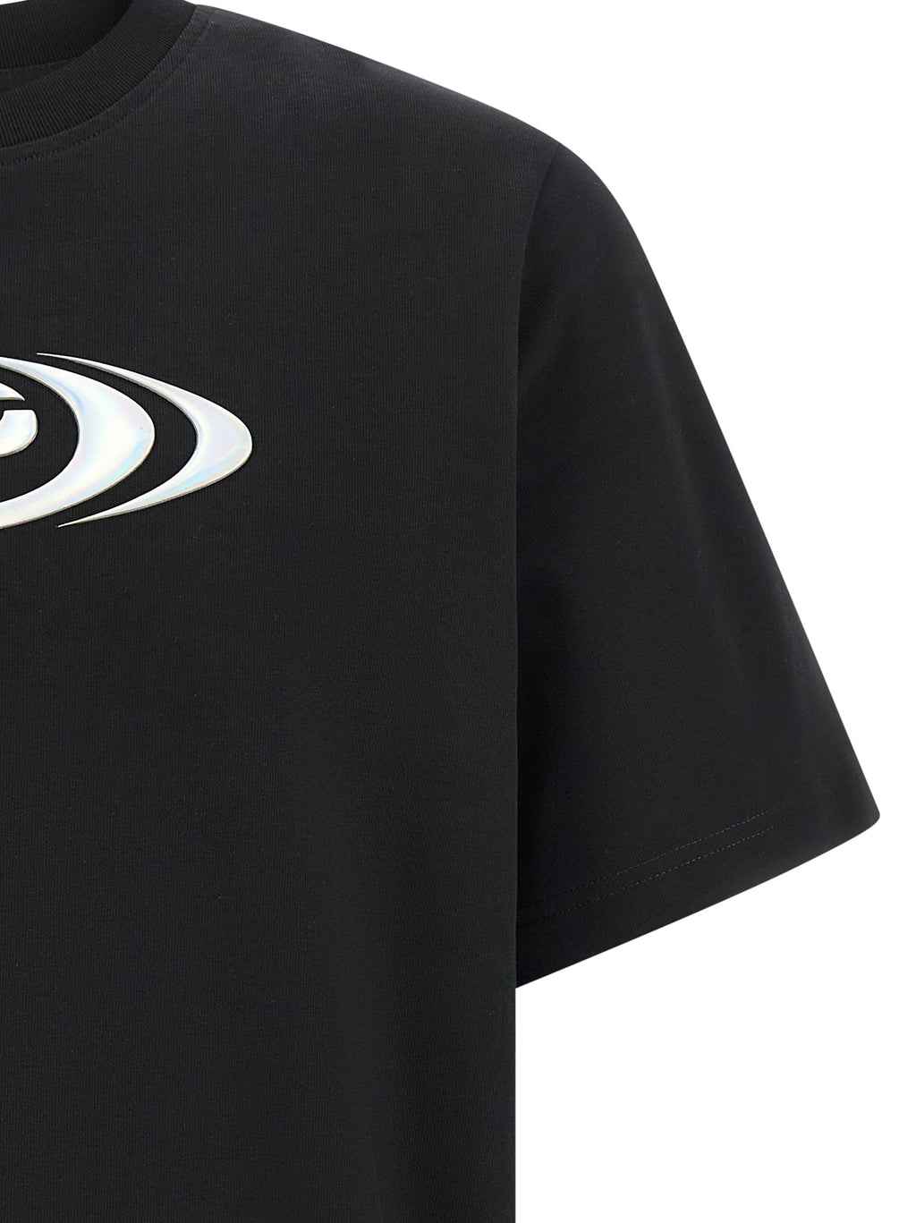 Schwarzes Bio-Baumwoll-T-Shirt
