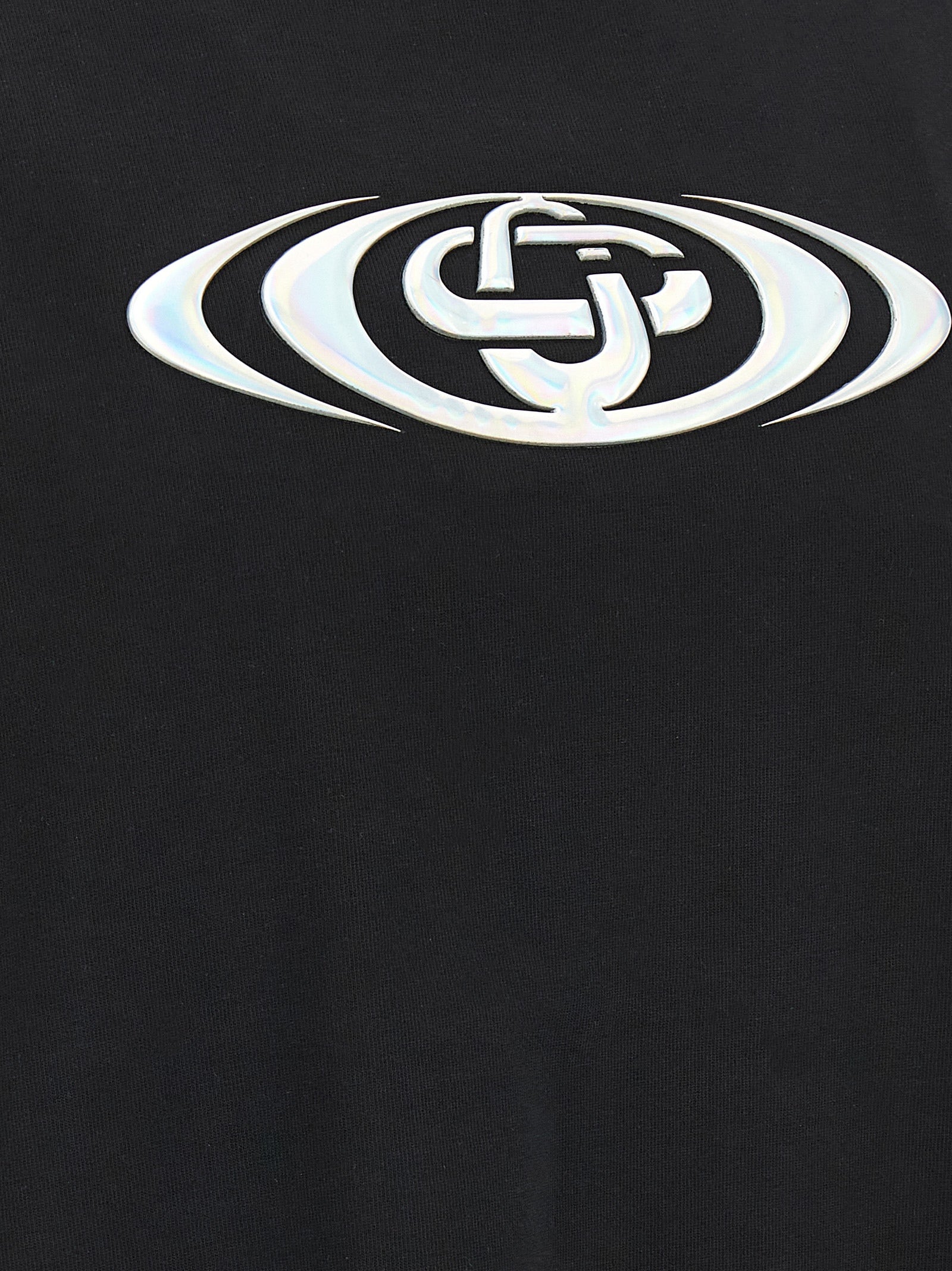 Schwarzes Bio-Baumwoll-T-Shirt