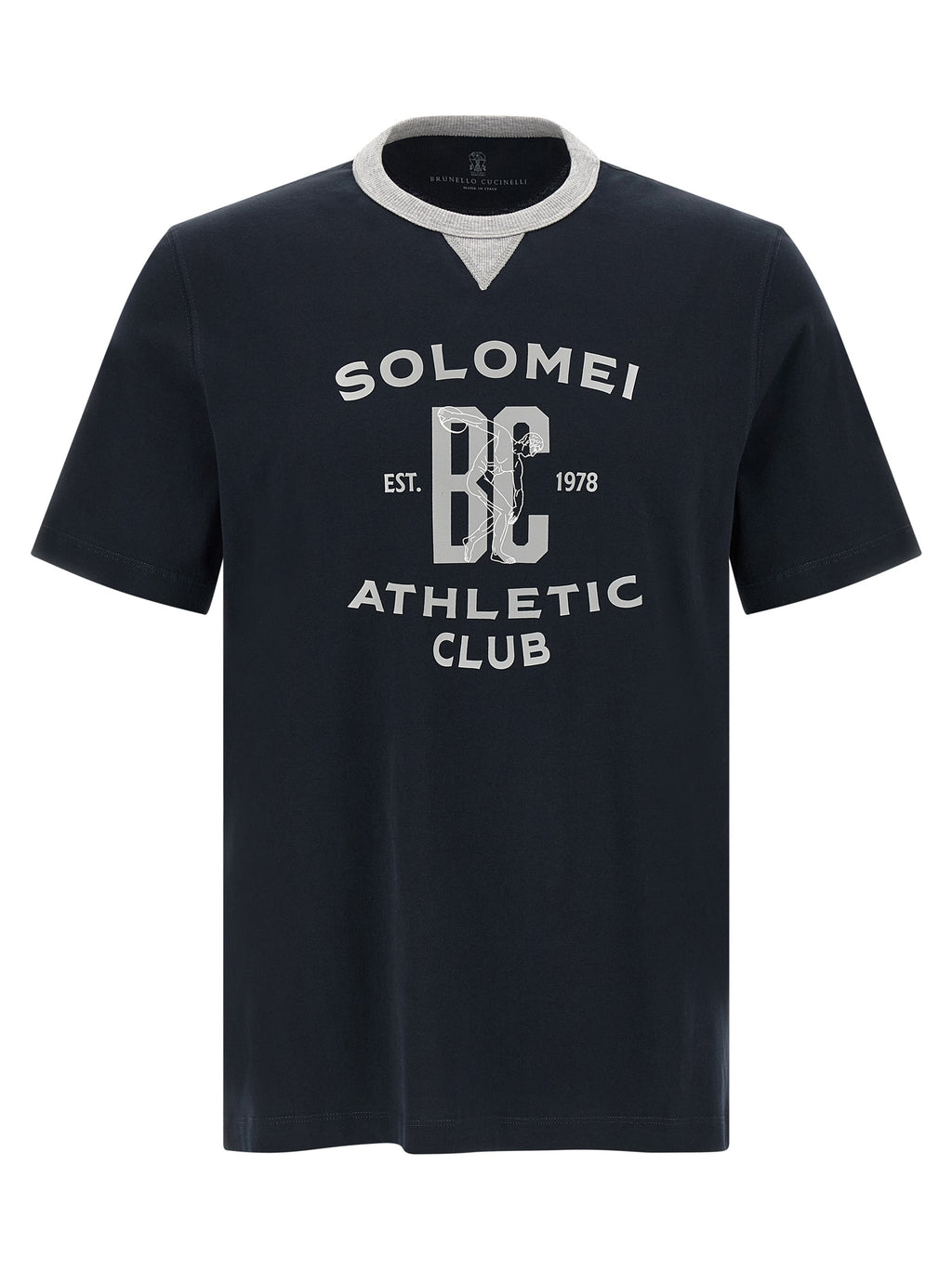 Blaues Baumwoll-T-Shirt