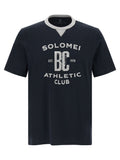 Blaues Baumwoll-T-Shirt