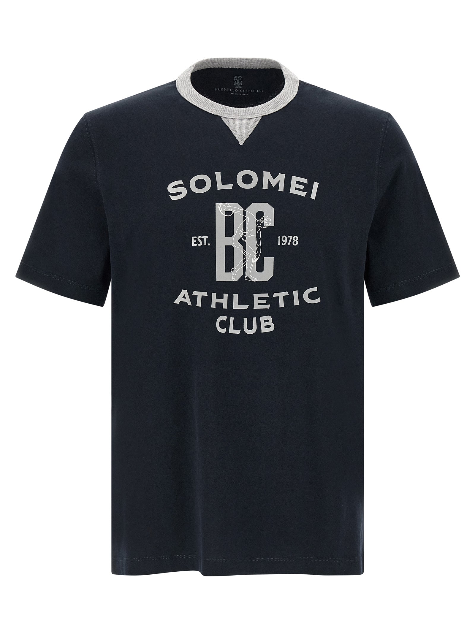 Blaues Baumwoll-T-Shirt