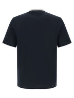 Blaues Baumwoll-T-Shirt