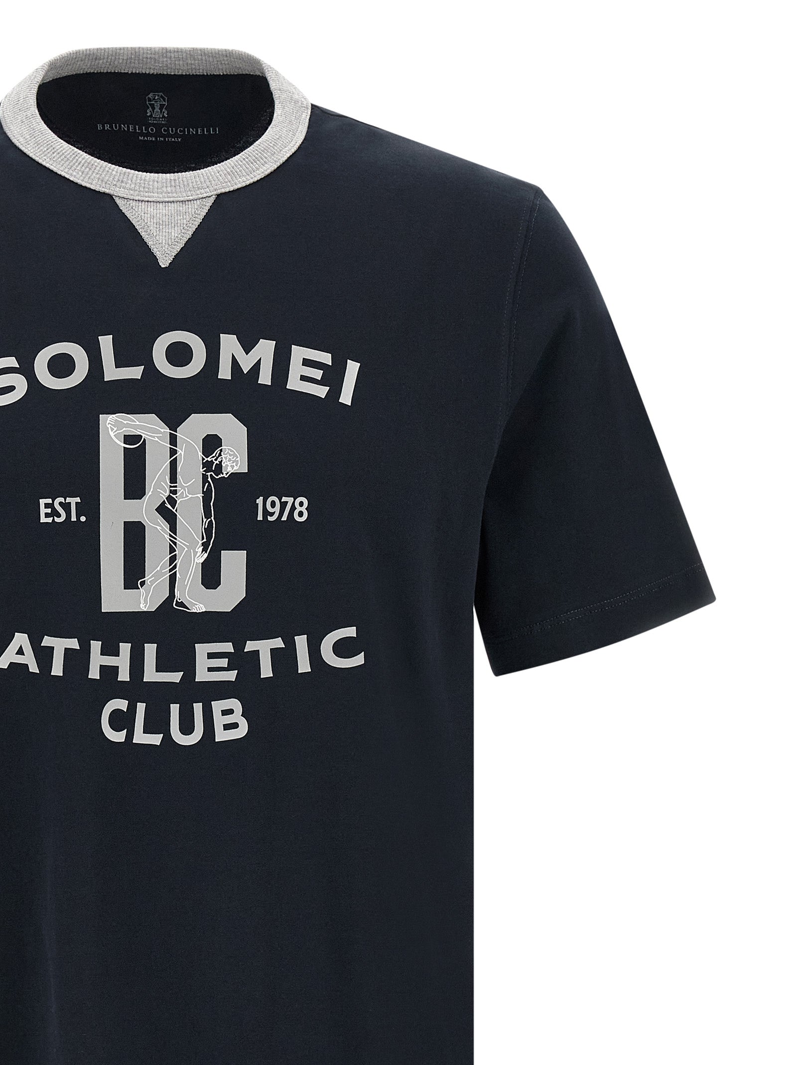 Blaues Baumwoll-T-Shirt