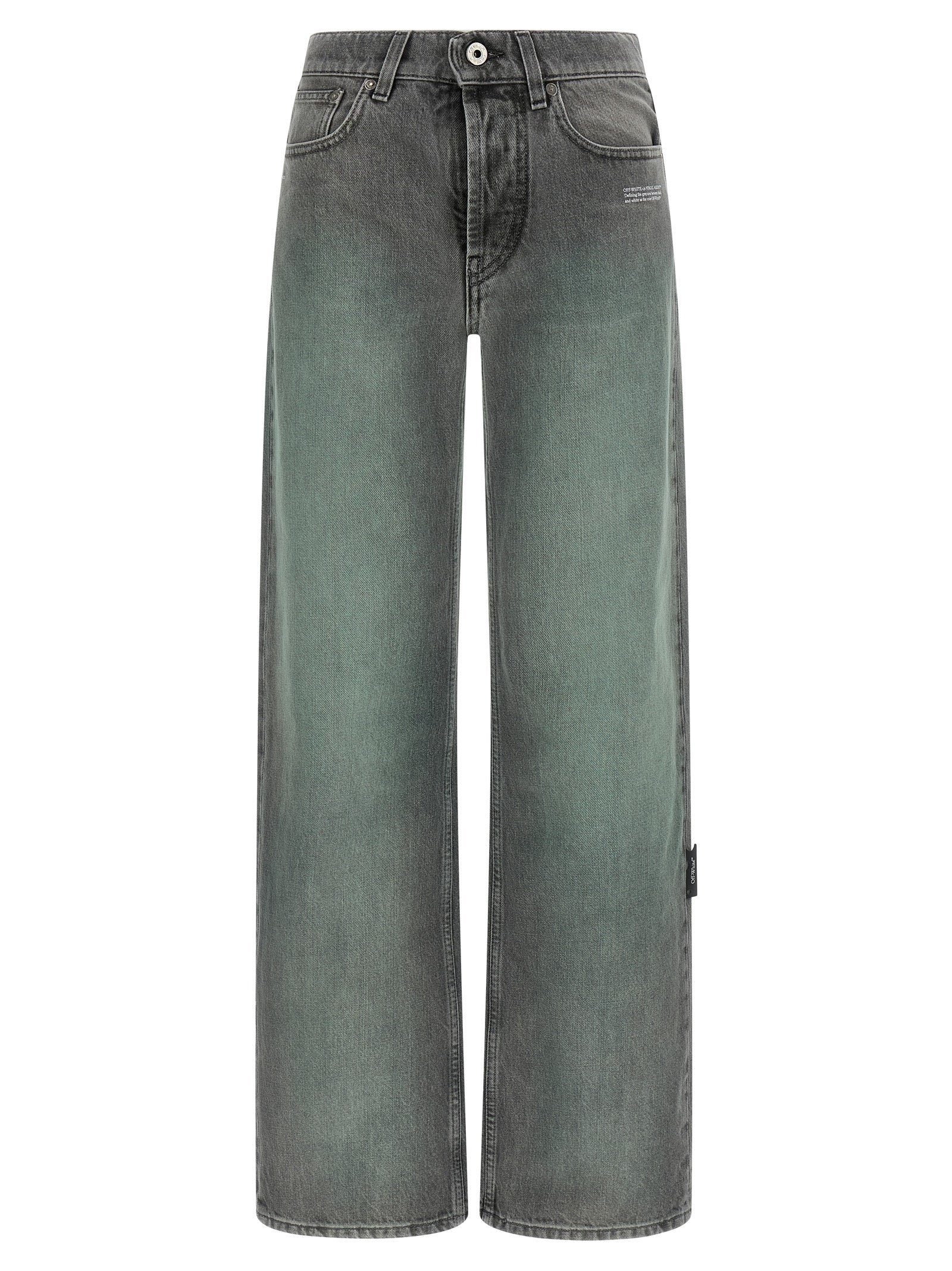 Graue Jeans aus Baumwolle