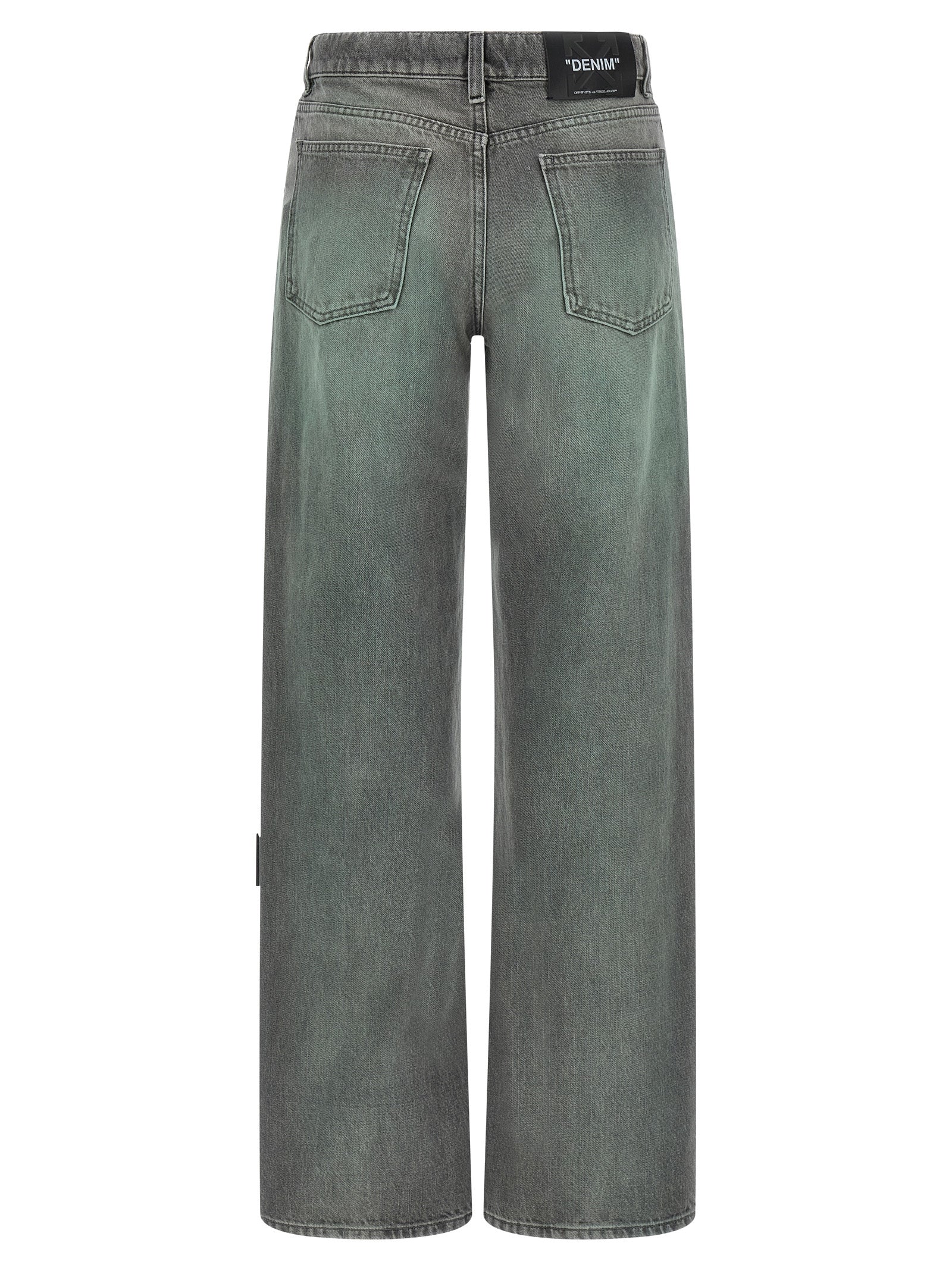 Graue Jeans aus Baumwolle