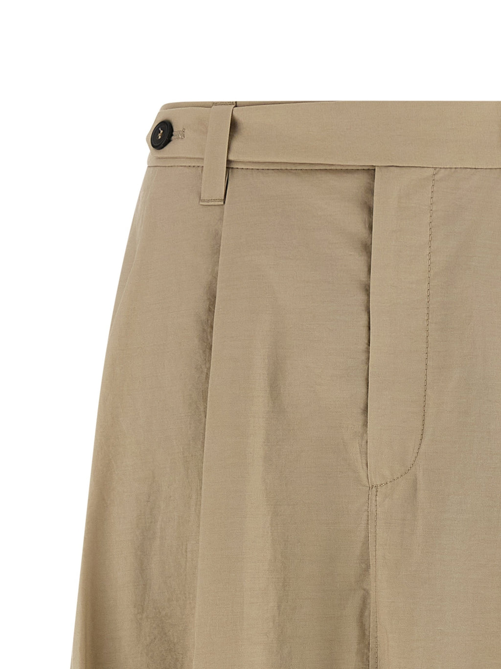Beiger Baumwoll-Midirock Brunello Cucinelli