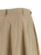 Beiger Baumwoll-Midirock Brunello Cucinelli