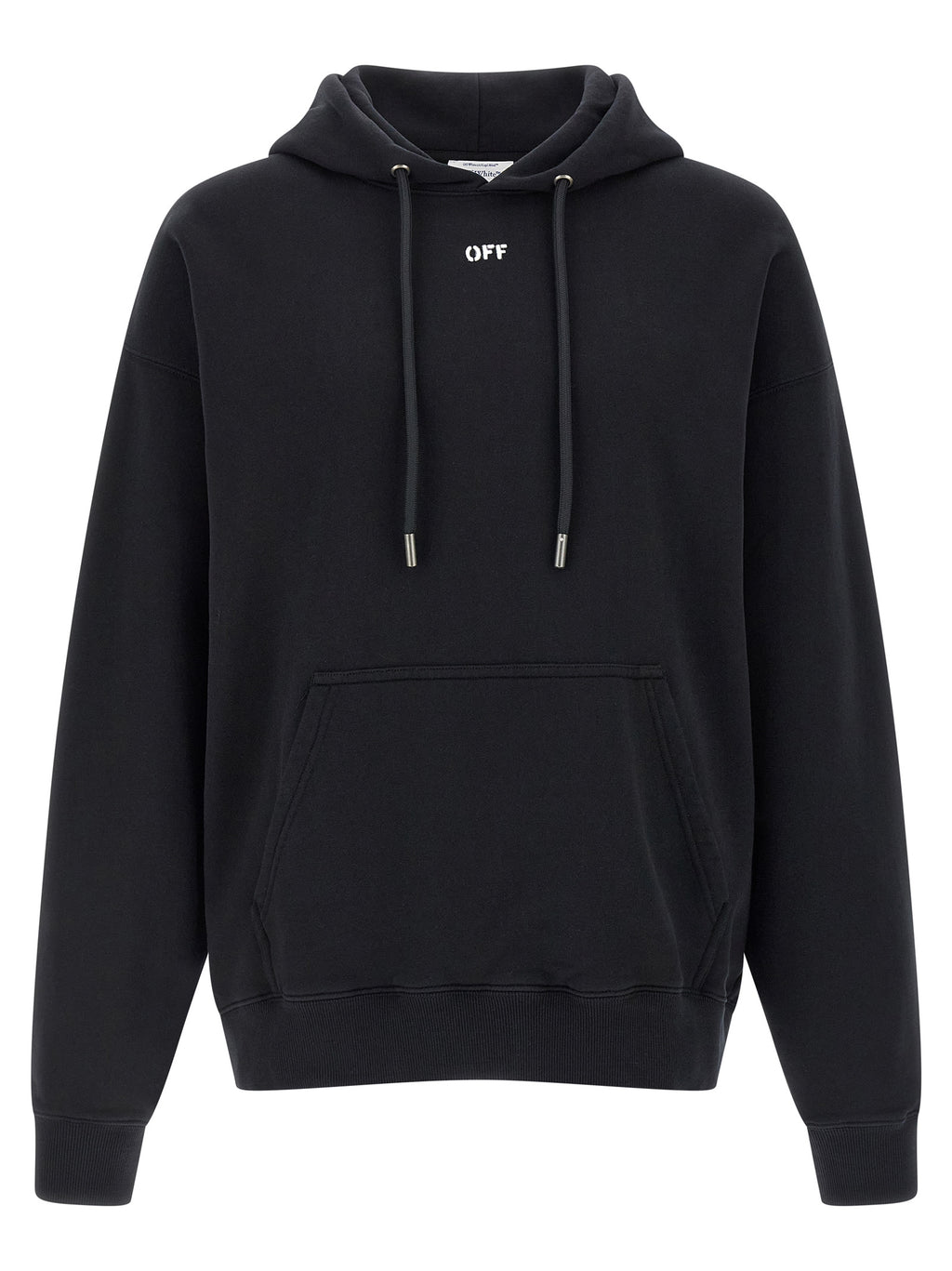 Schwarzer Baumwoll-Sweatshirt