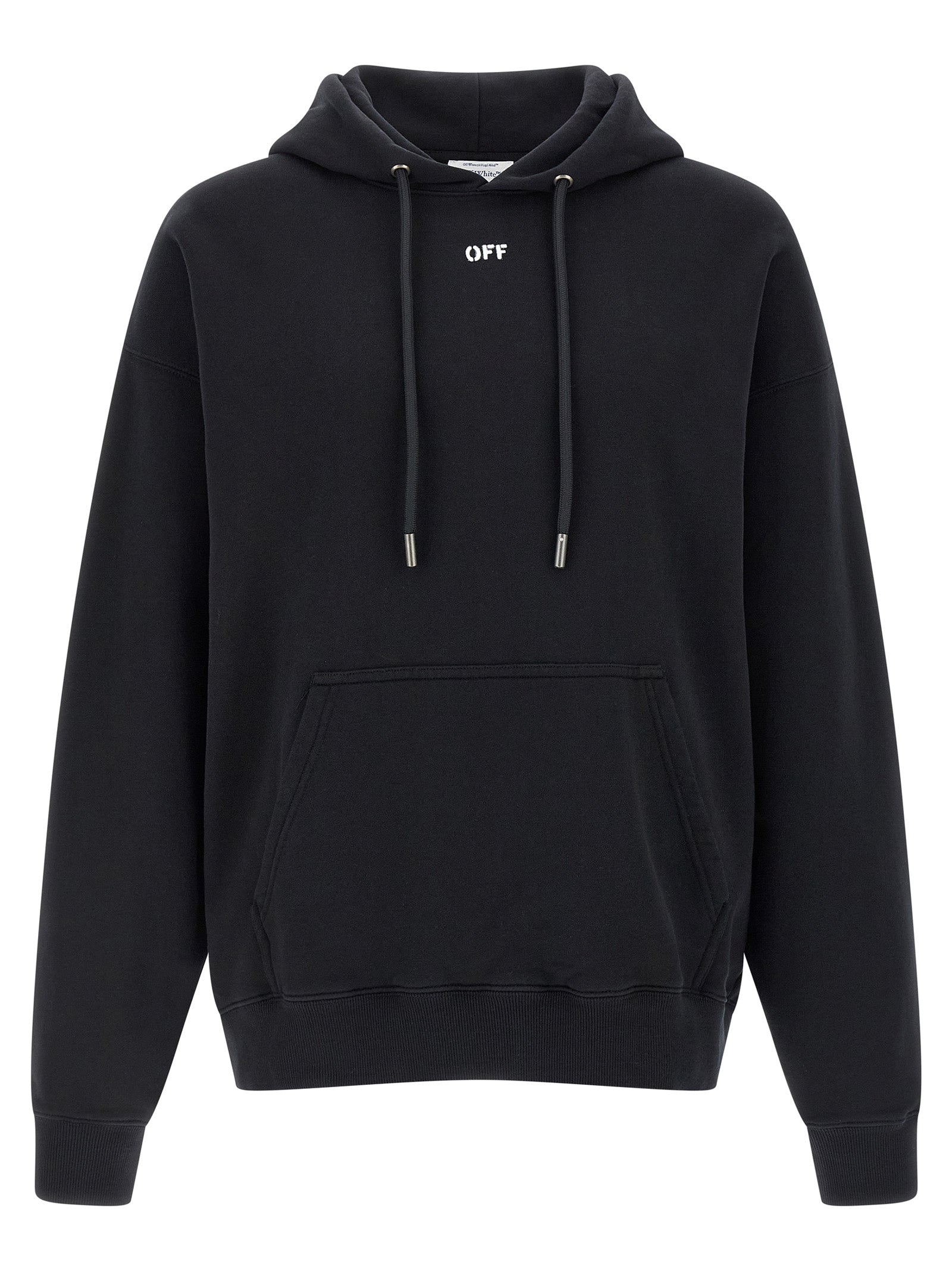 Schwarzer Baumwoll-Sweatshirt