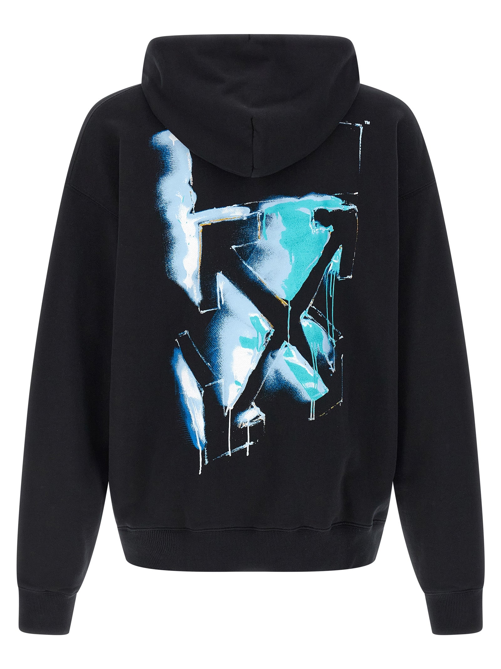 Schwarzer Baumwoll-Sweatshirt