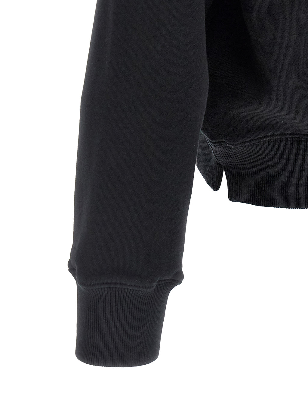 Schwarzer Baumwoll-Sweatshirt