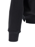 Schwarzer Baumwoll-Sweatshirt