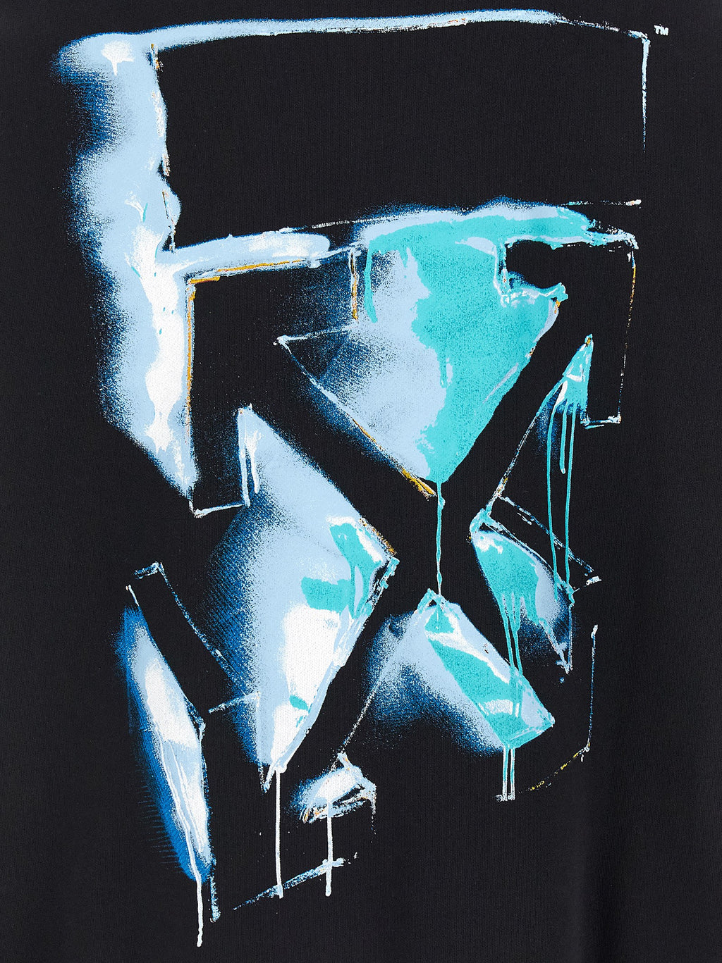Schwarzer Baumwoll-Sweatshirt