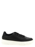 Schwarze Low-Top-Sneaker aus Polyester