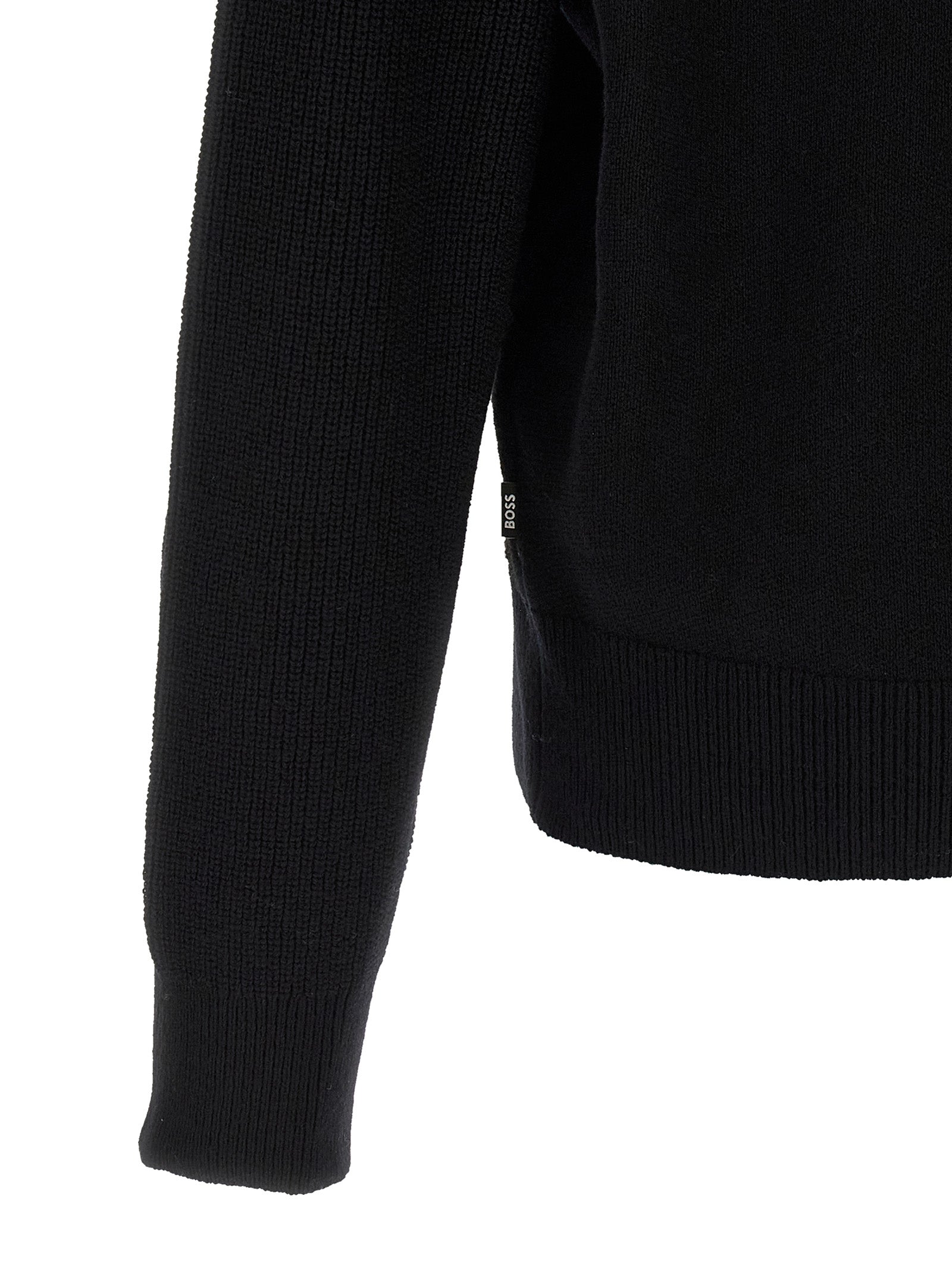 Schwarzer Cardigan aus Schurwolle