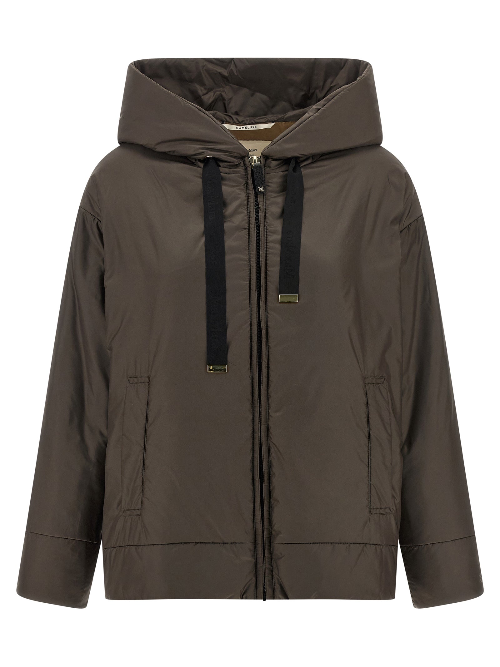 Braune Shell-Jacke aus Polyester