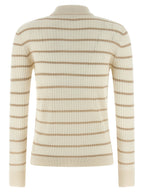 Beige Kaschmir-Poloshirt
