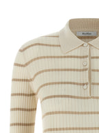 Beige Kaschmir-Poloshirt