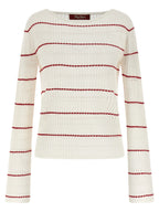 Weiße Seidenstrickjacke