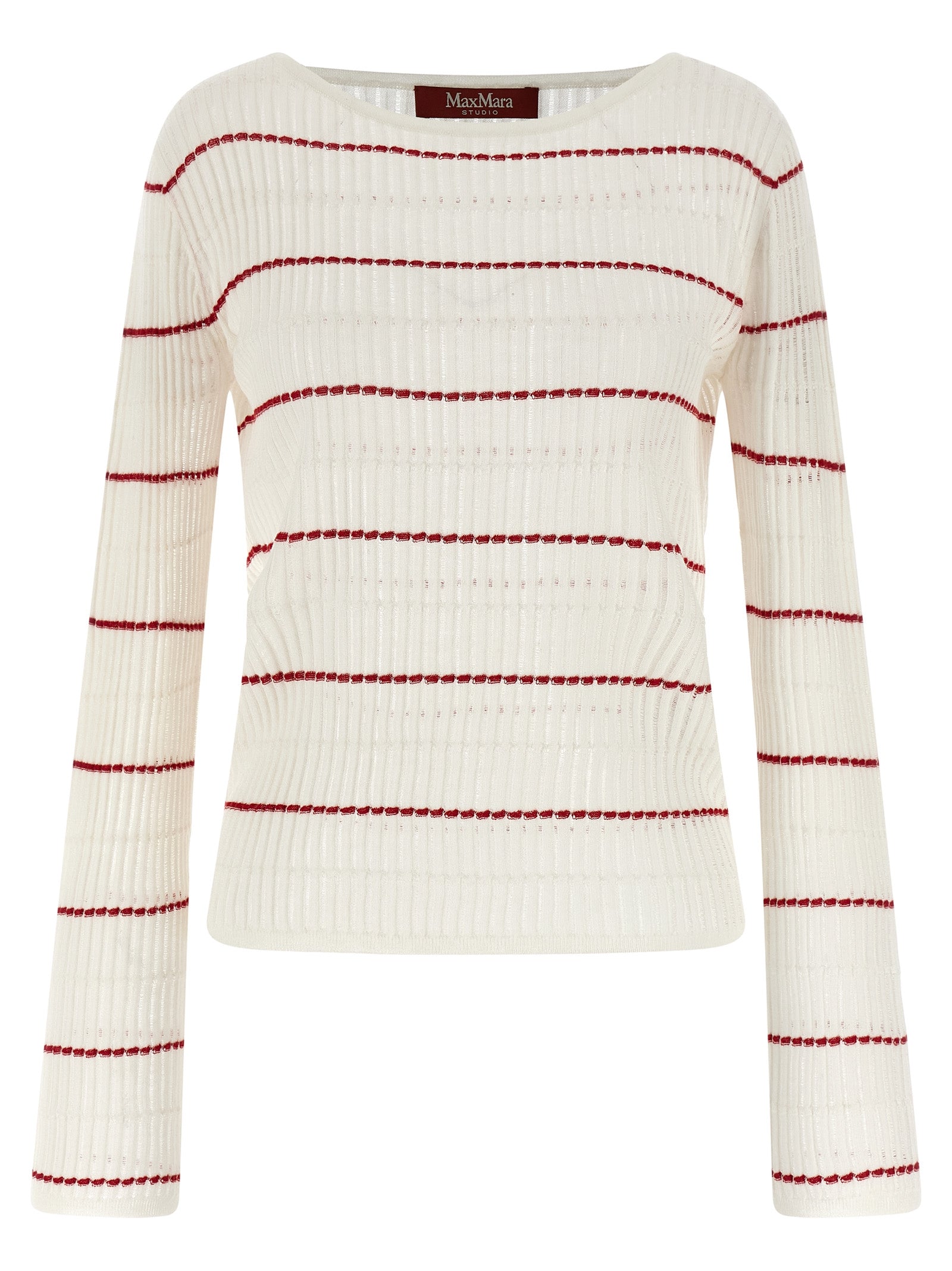 Weiße Seidenstrickjacke