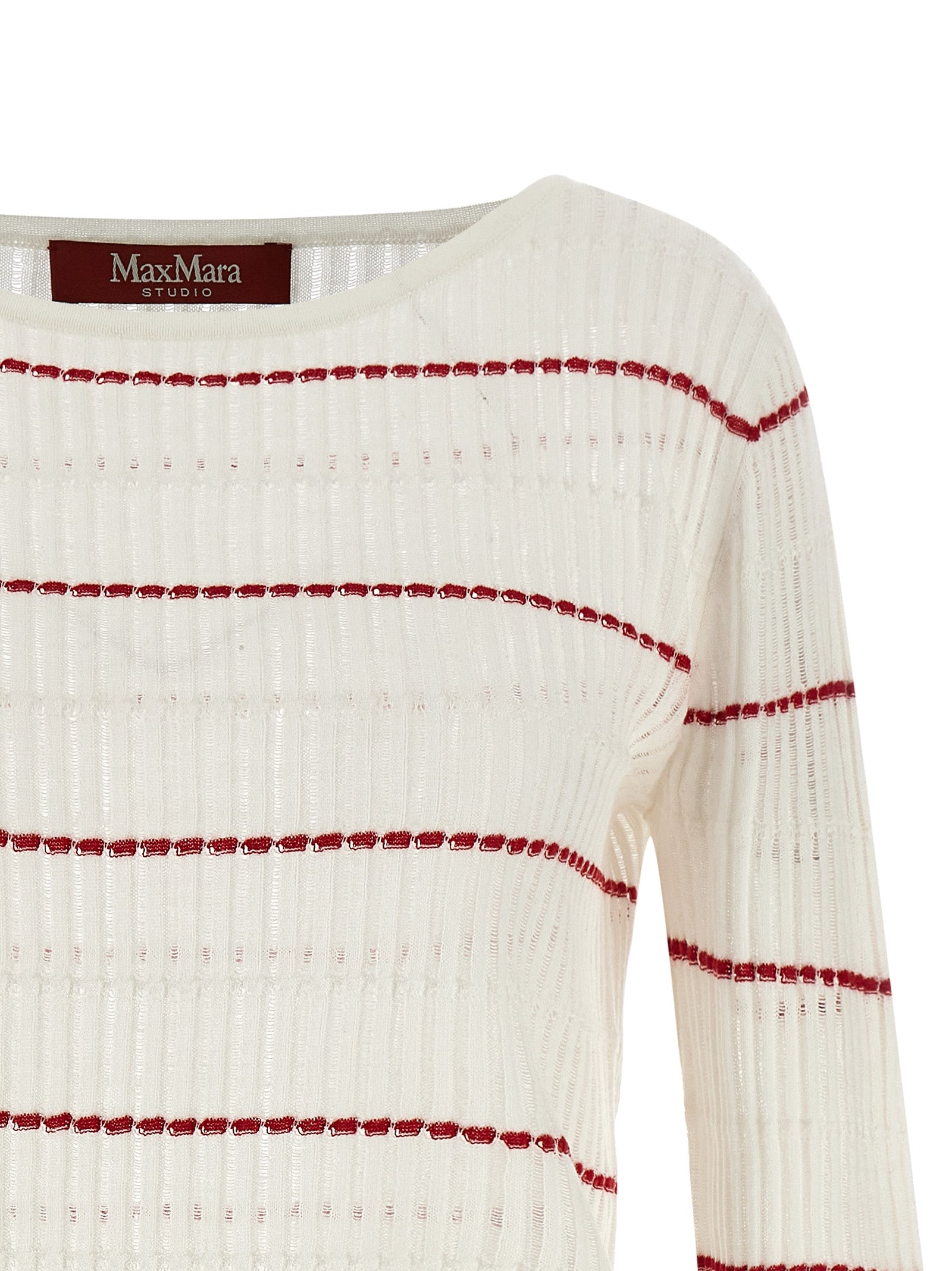 Weiße Seidenstrickjacke