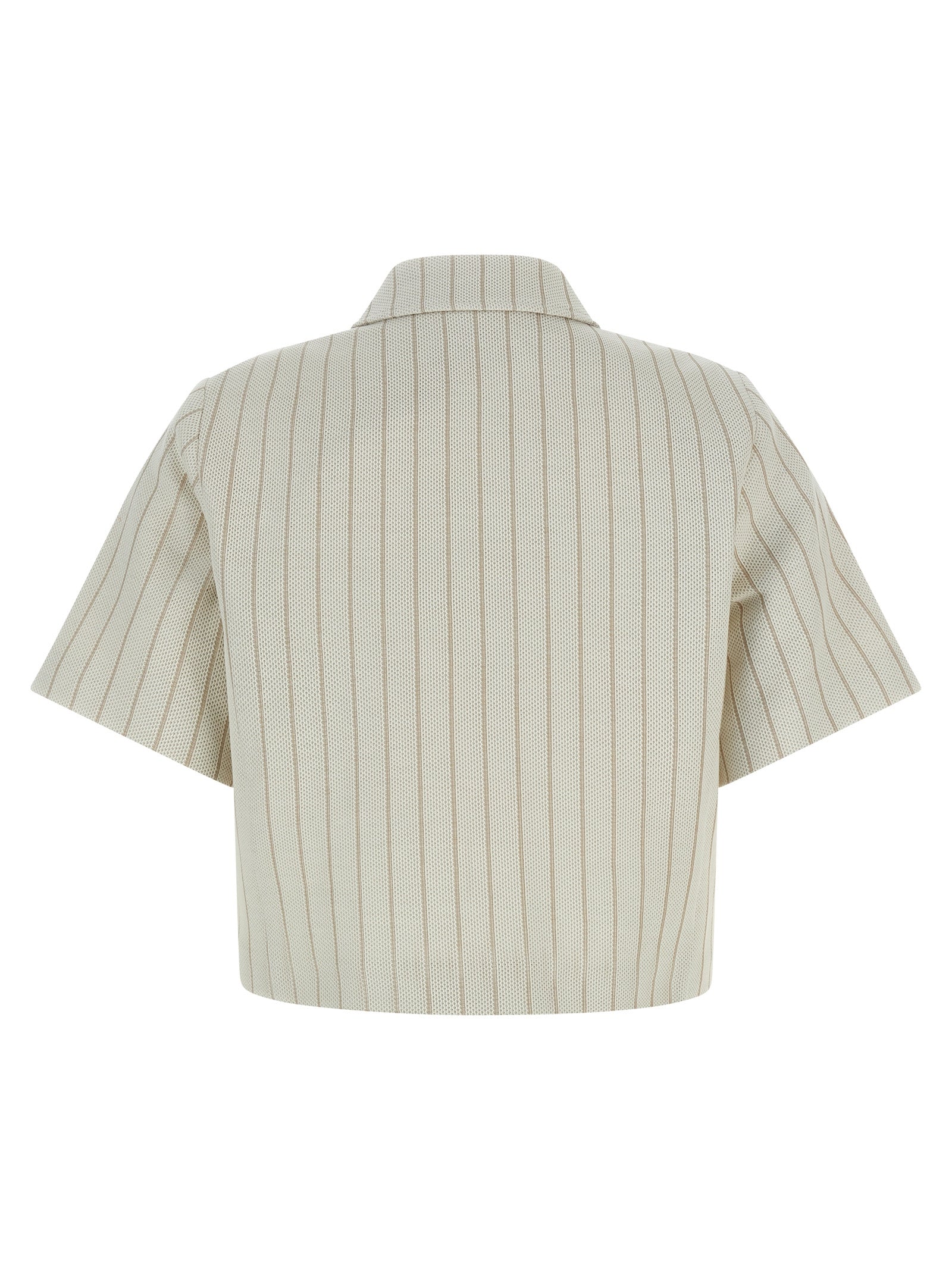 Beige Baumwolljacke in voller Länge