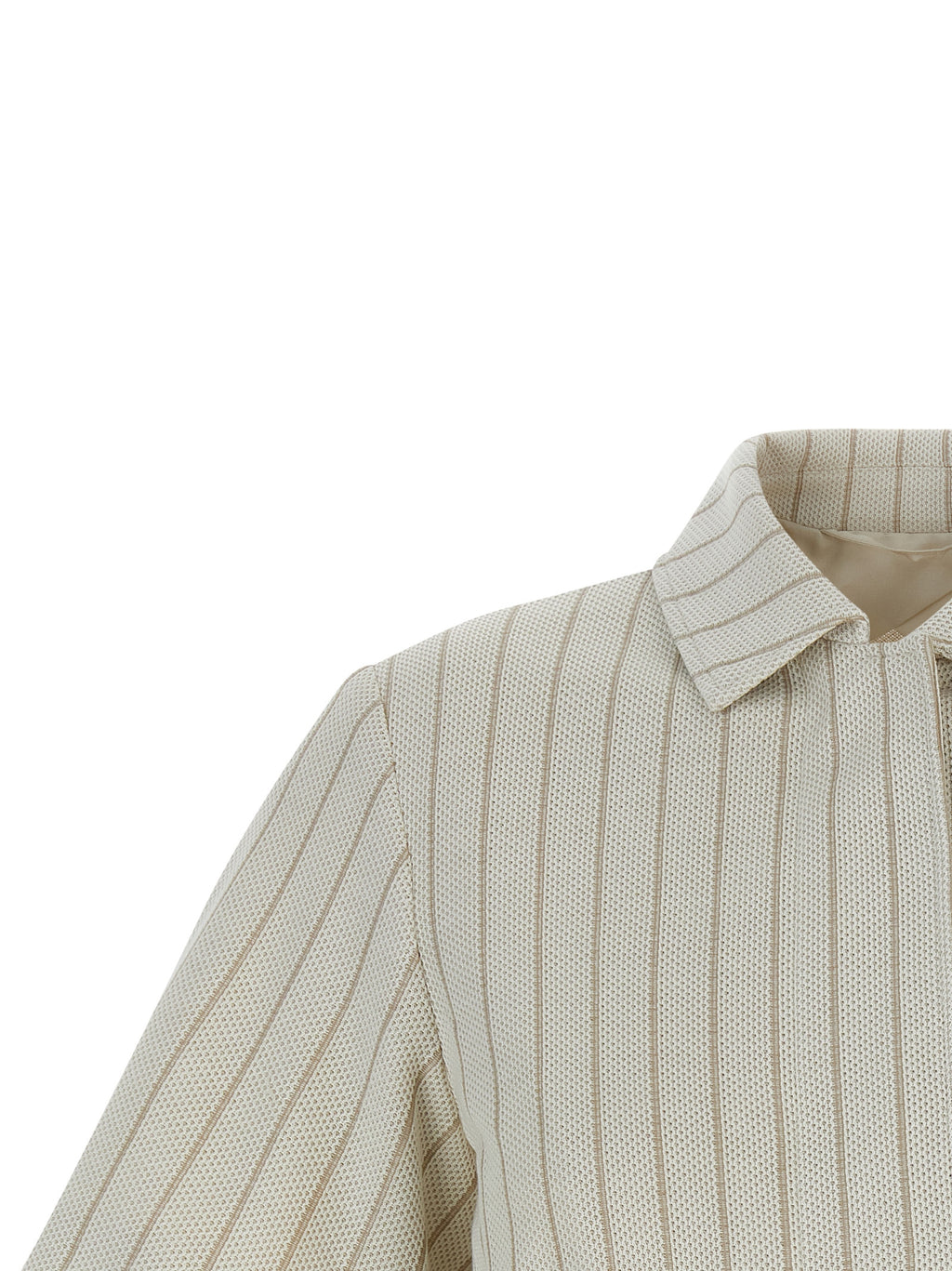 Beige Baumwolljacke in voller Länge