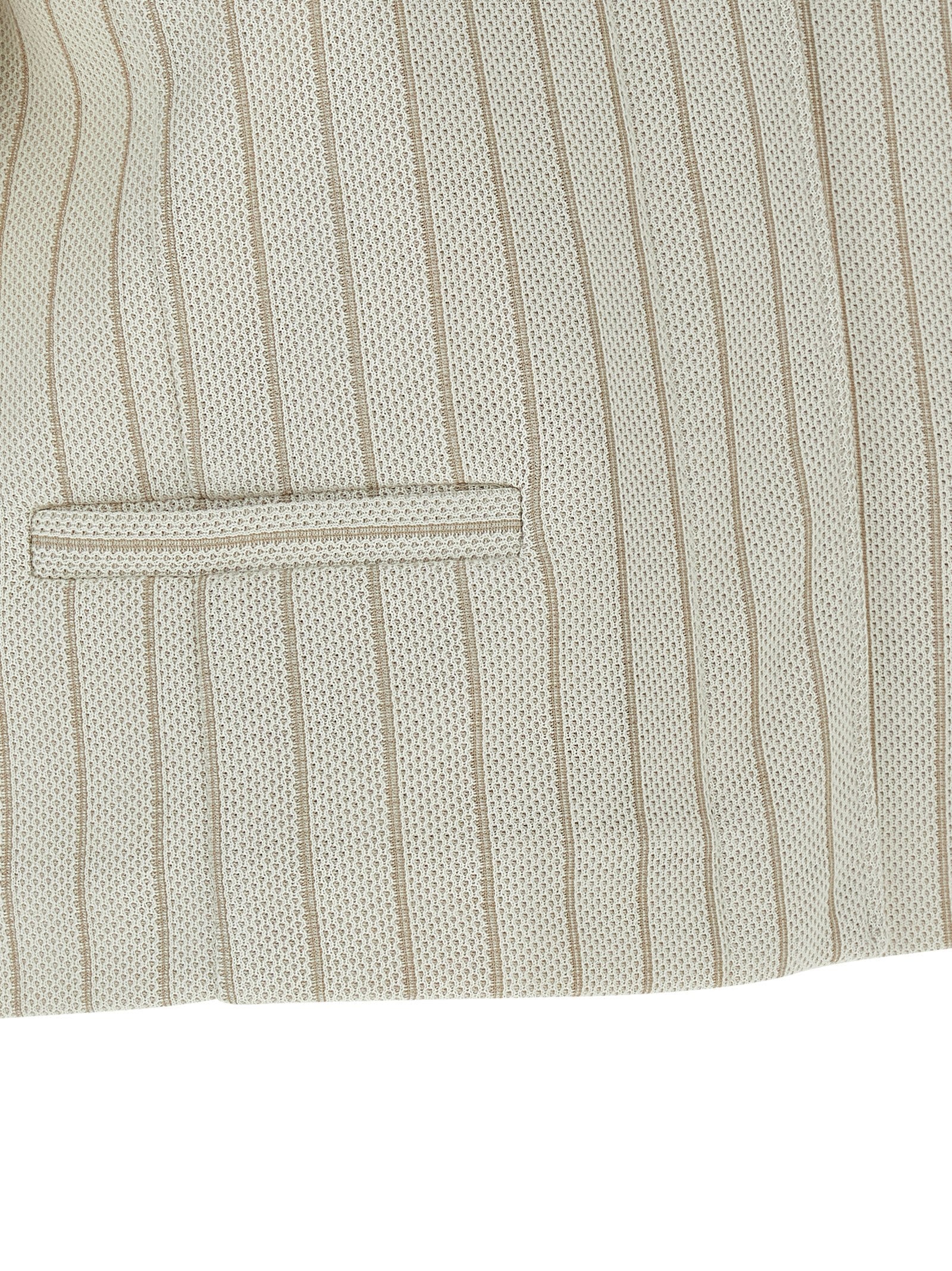 Beige Baumwolljacke in voller Länge