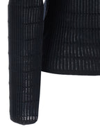 Blauer Seiden-Cardigan
