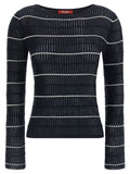 Blauer Seiden-Cardigan