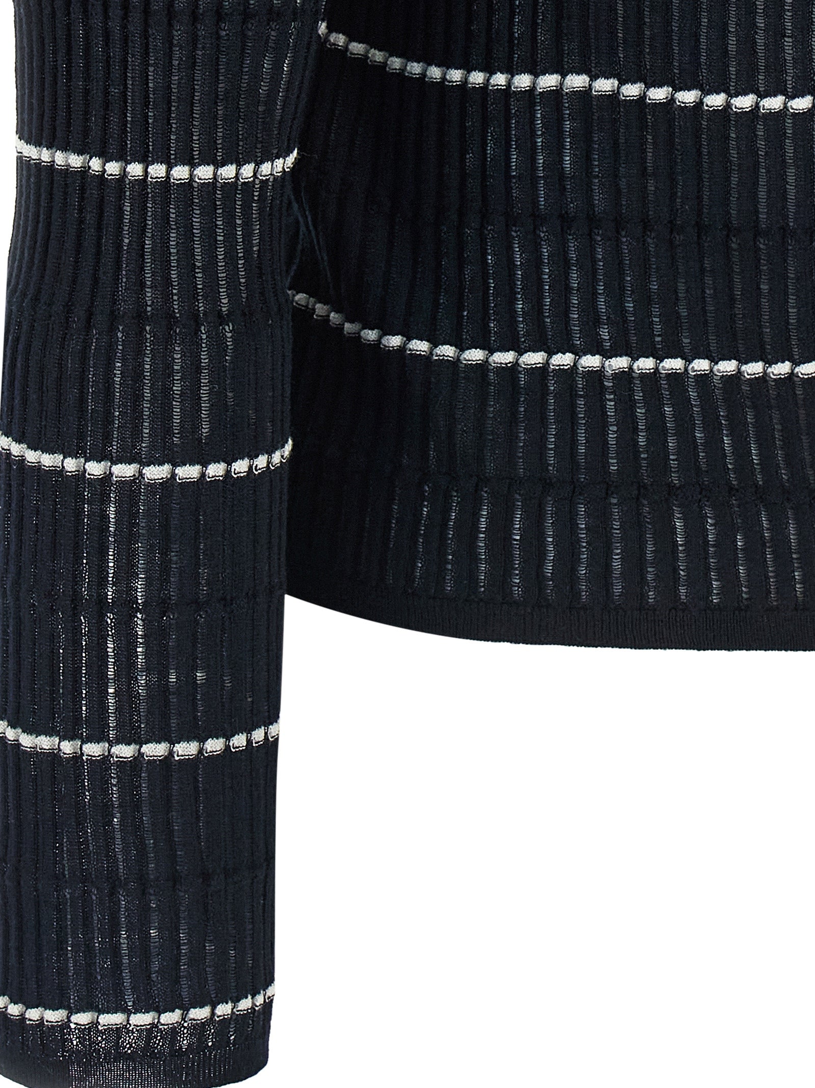 Blauer Seiden-Cardigan
