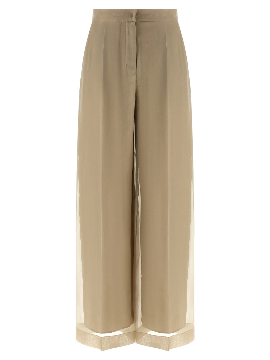 Beige Hose aus Seide