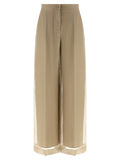 Beige Hose aus Seide
