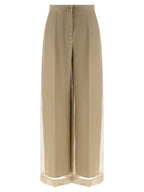 Beige Hose aus Seide