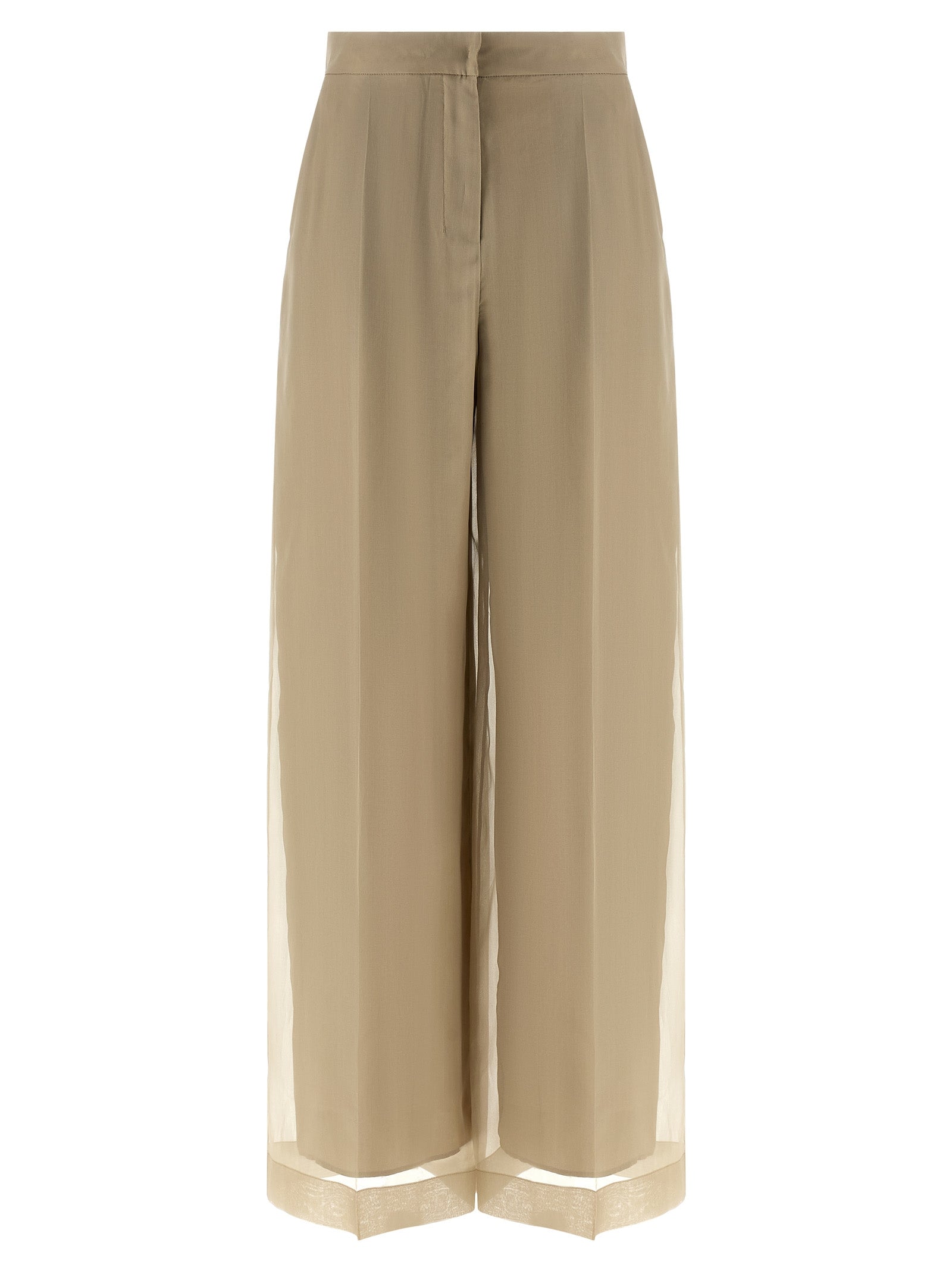 Beige Hose aus Seide