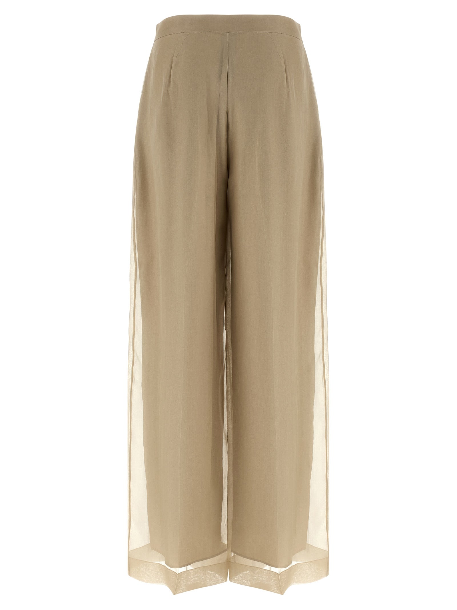 Beige Hose aus Seide