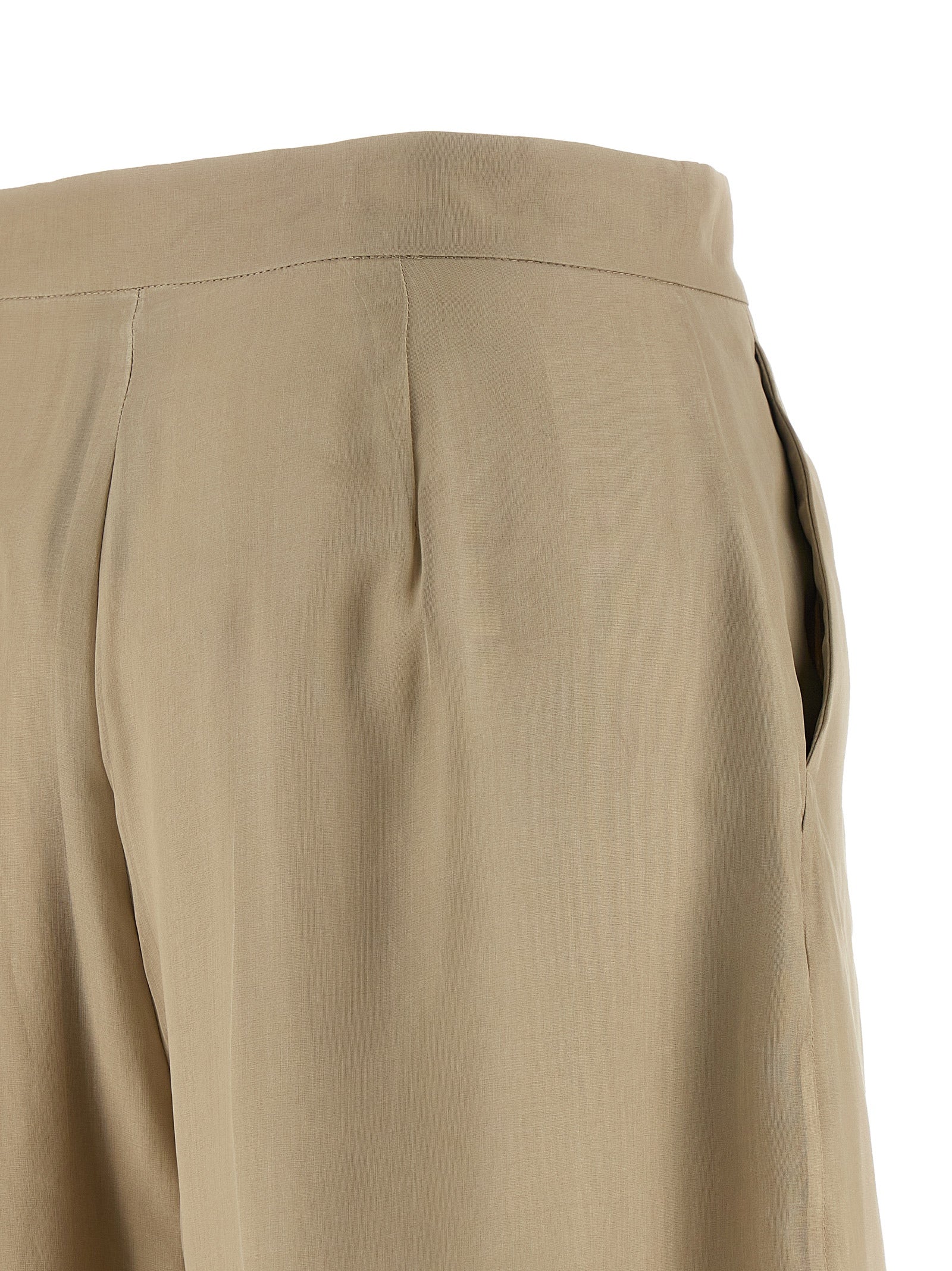Beige Hose aus Seide