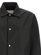 Schwarze Polyester-Jacke