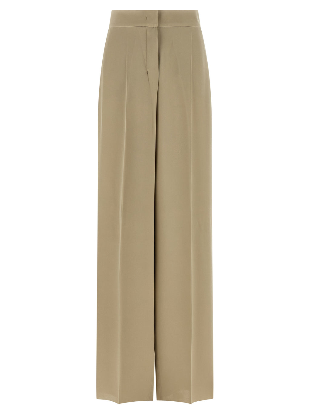 Beige Seiden-Anzughose