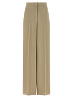 Beige Seiden-Anzughose