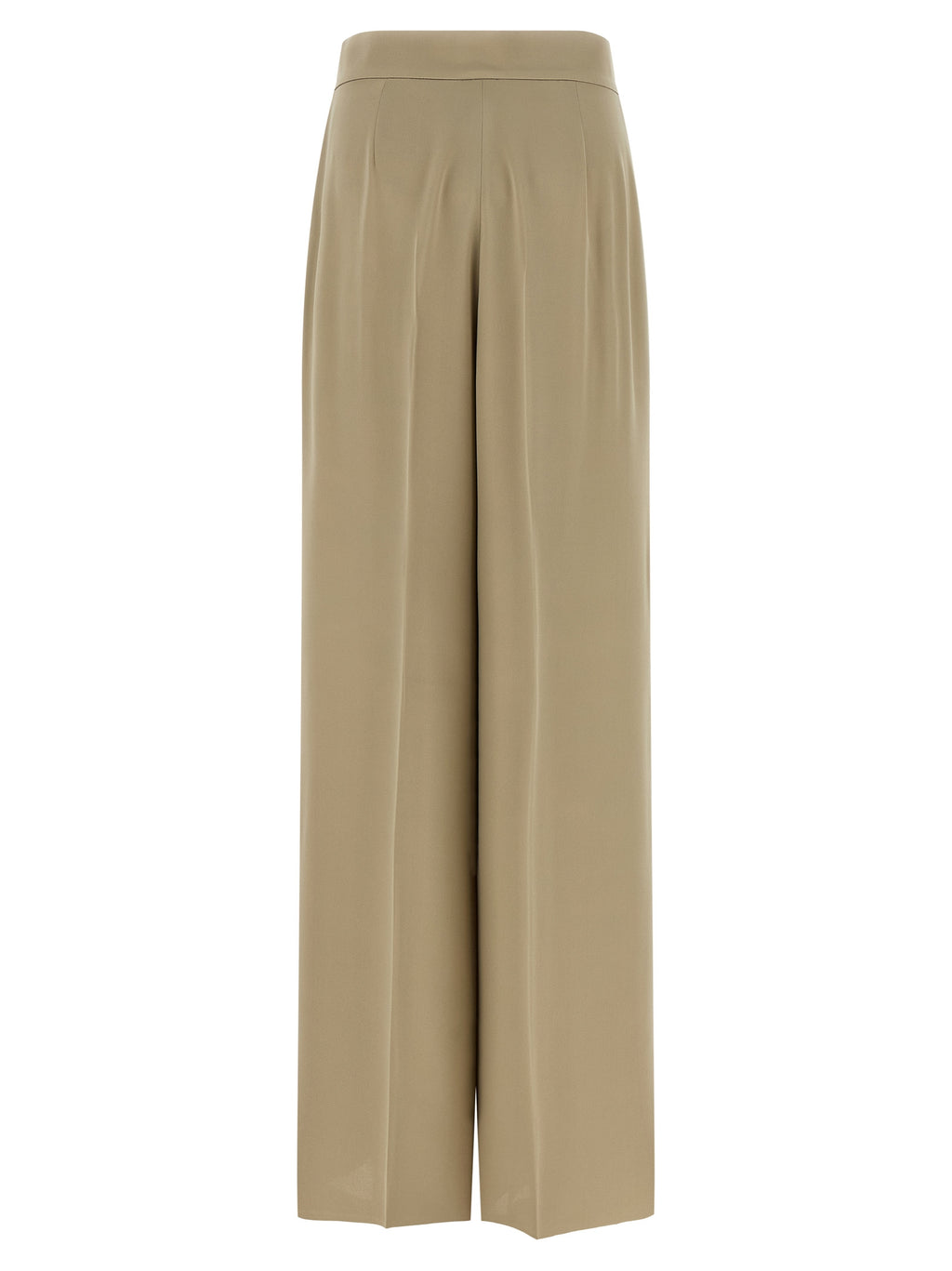 Beige Seiden-Anzughose