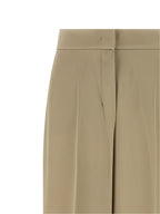 Beige Seiden-Anzughose