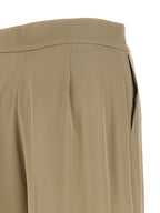 Beige Seiden-Anzughose