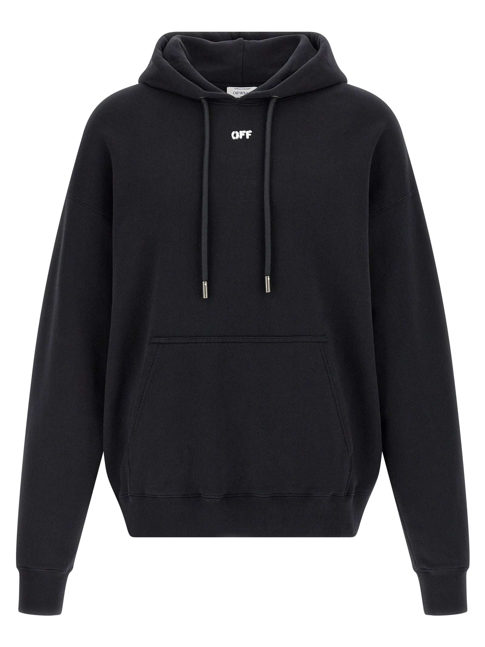 Schwarzer Baumwoll-Sweatshirt