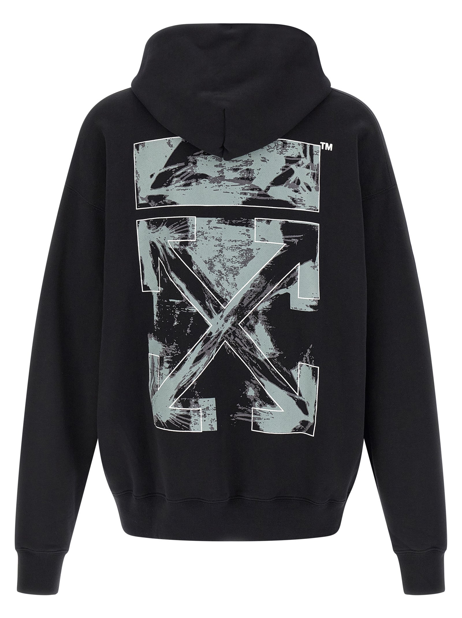 Schwarzer Baumwoll-Sweatshirt