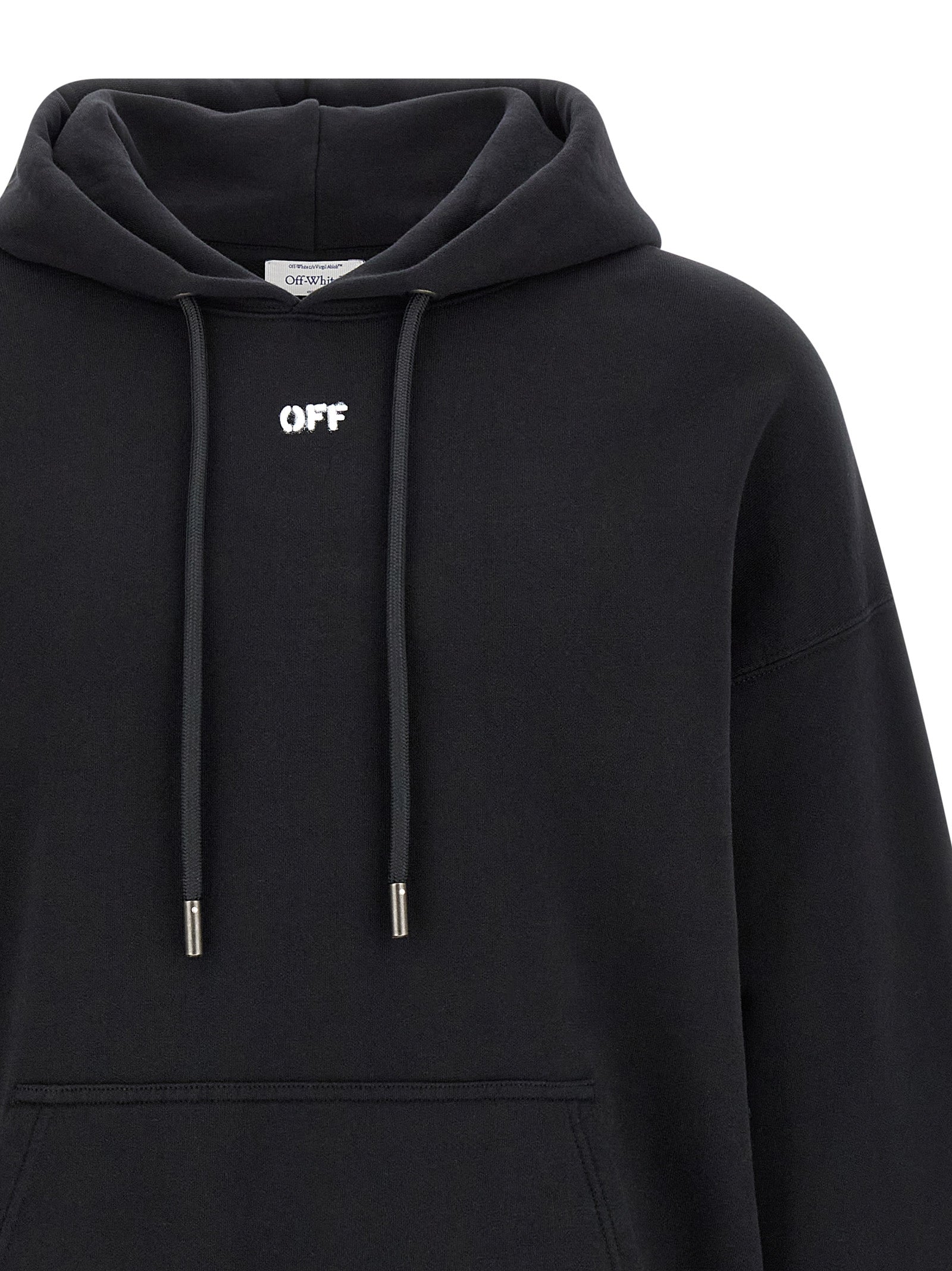 Schwarzer Baumwoll-Sweatshirt