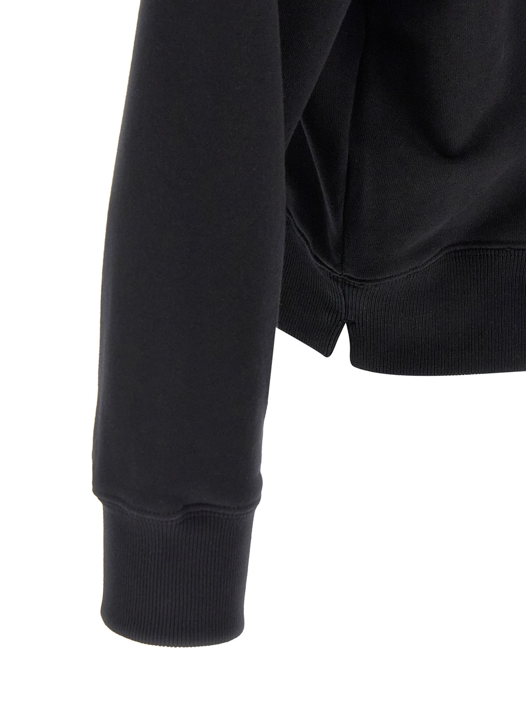Schwarzer Baumwoll-Sweatshirt
