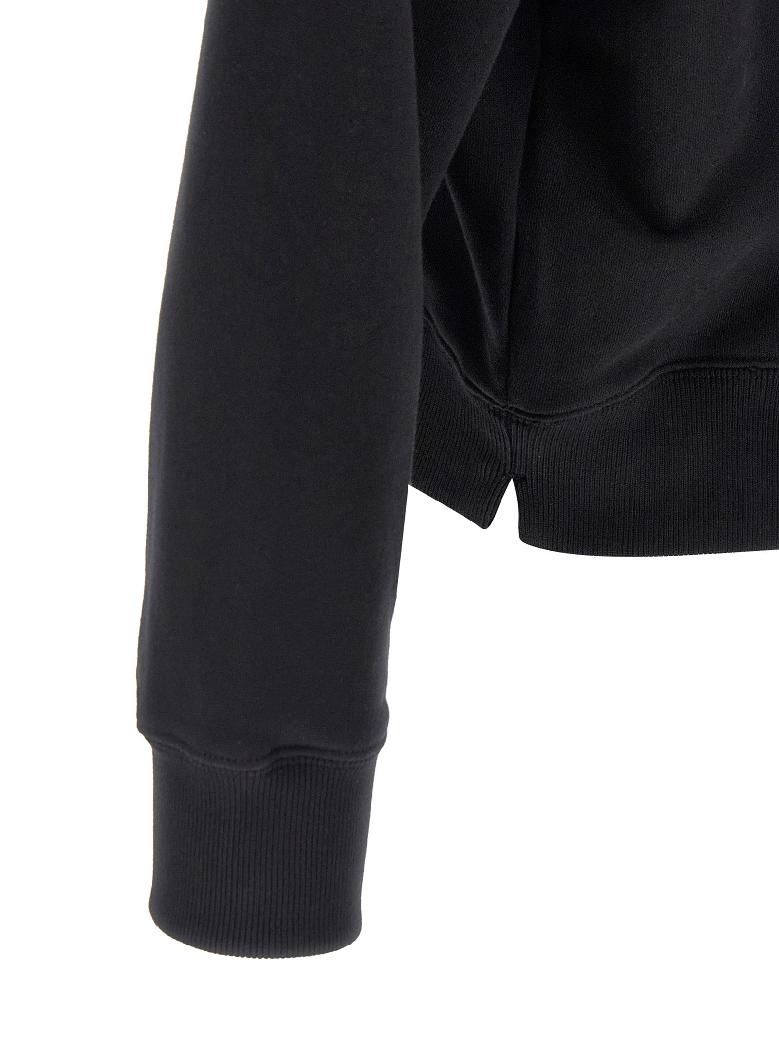 Schwarzer Baumwoll-Sweatshirt