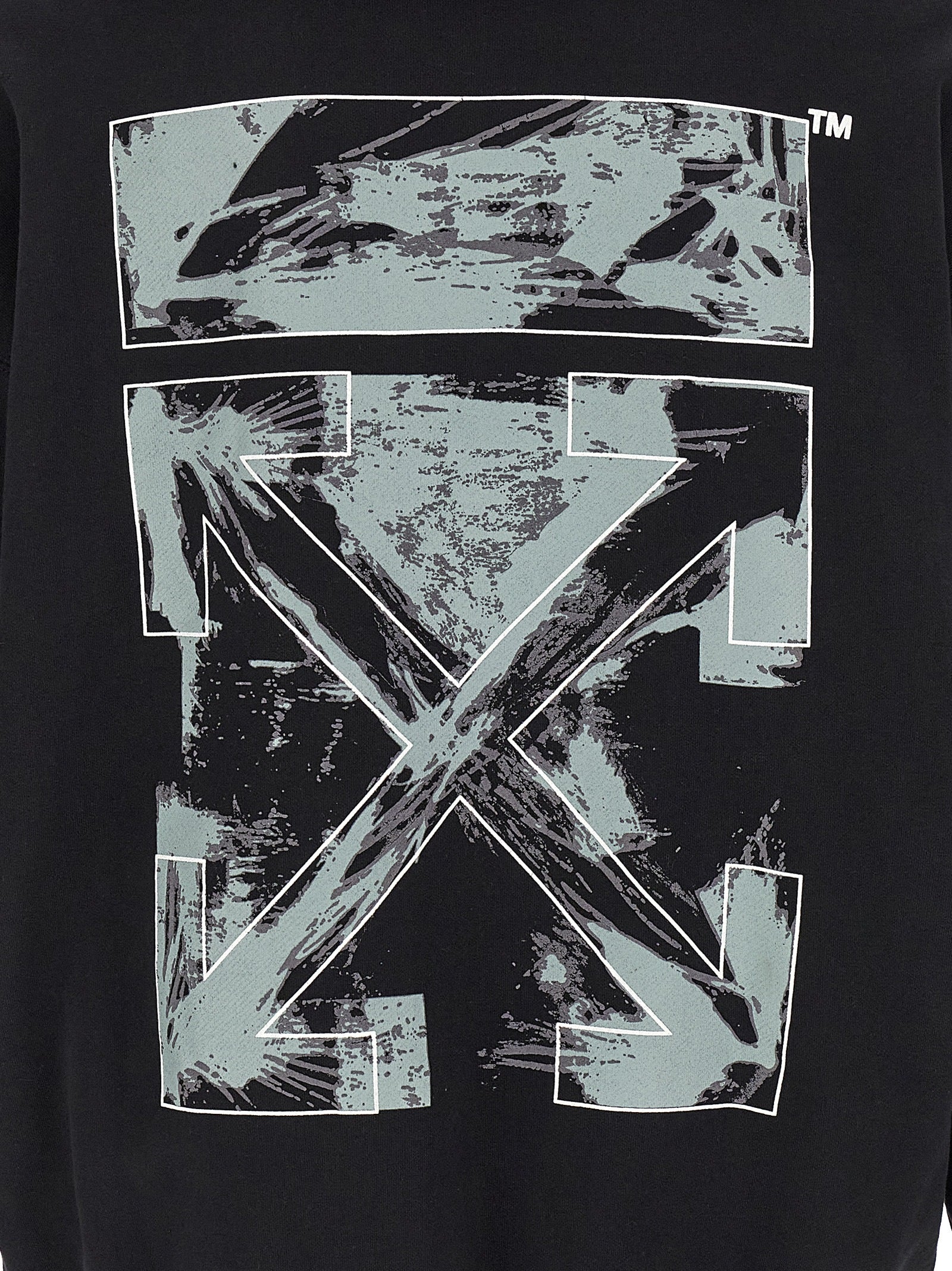 Schwarzer Baumwoll-Sweatshirt