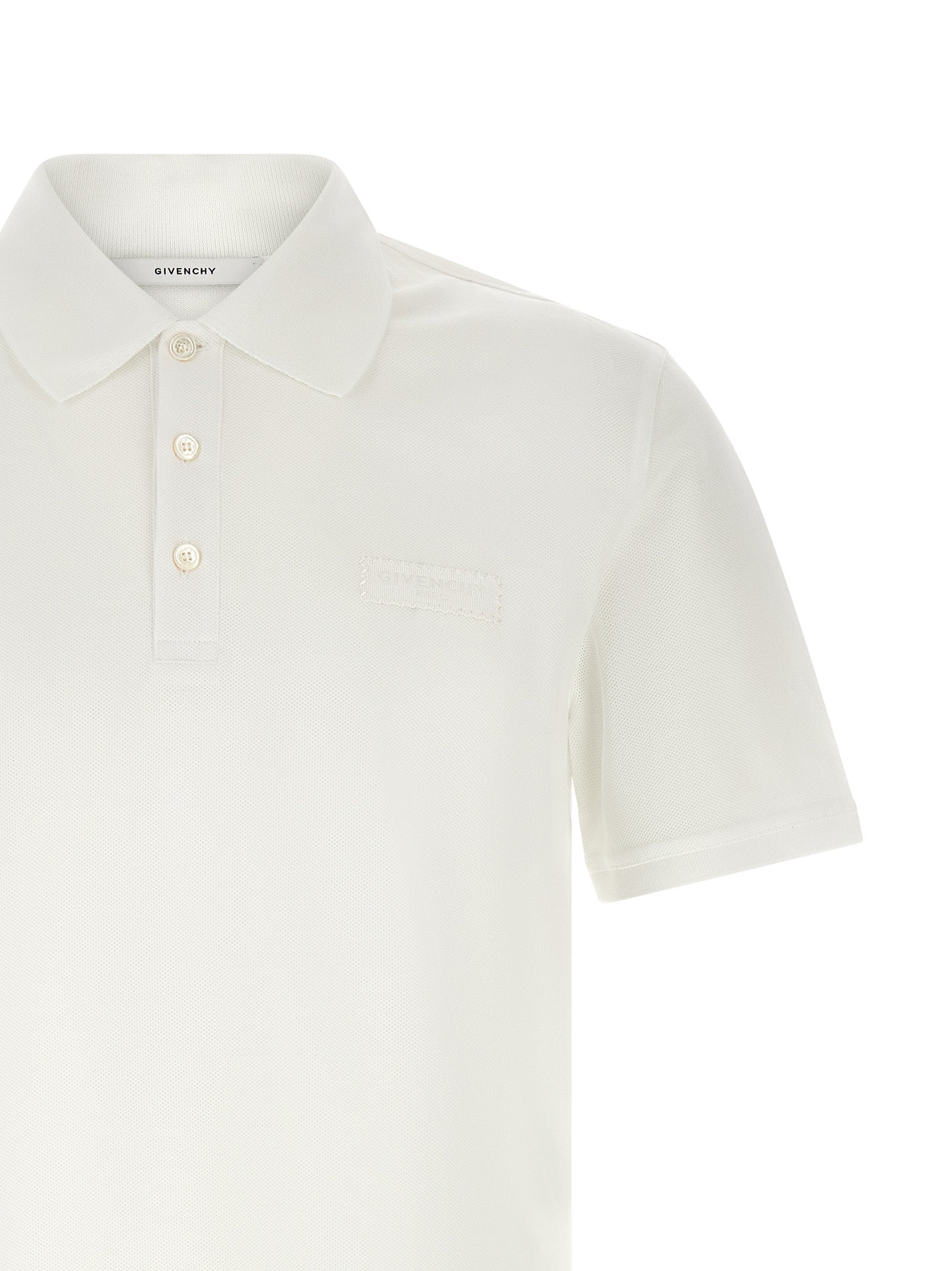 Weißes Poloshirt aus Baumwolle
